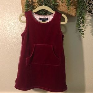 Lands End Velvet Toddler Dress 2T
